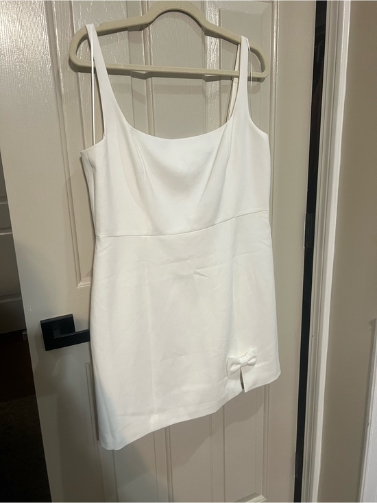 French Connection Dresses & Skirts - White Sleeveless Mini Dress with Bow Detail